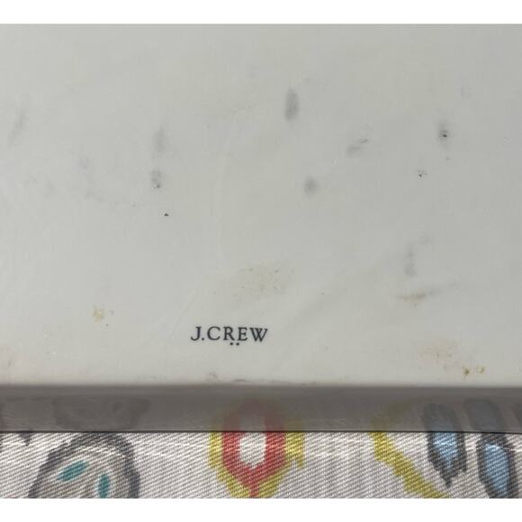 J Crew Lovely Trinket Jewelry Key Plate Blue With White Lettering - Picture 4 of 5